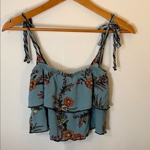 Sky & Sparrow Floral Crop Top Size XS